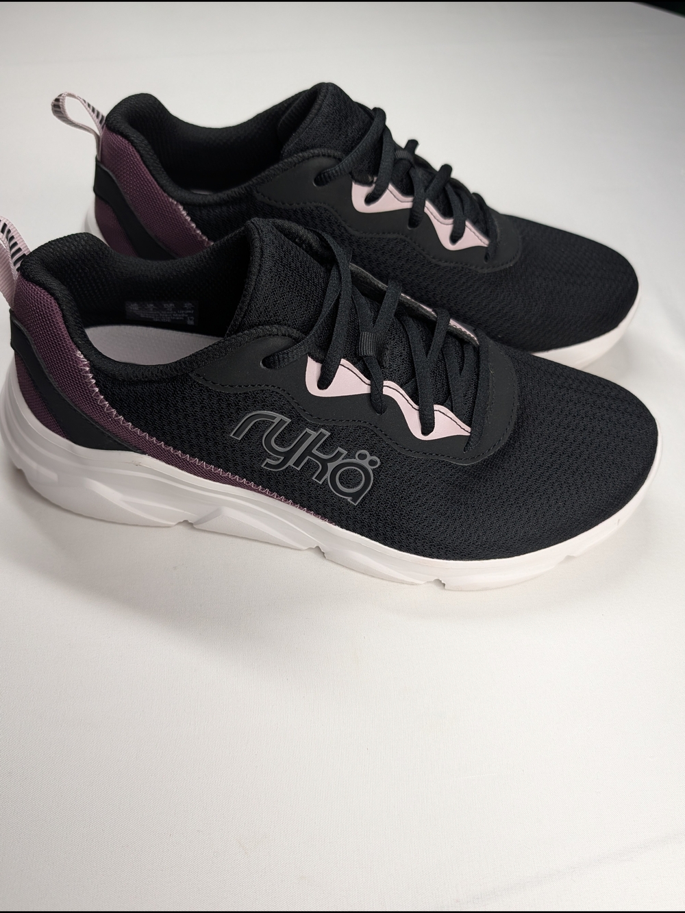 Ryka Black and Plum Women's Athletic Sneakers